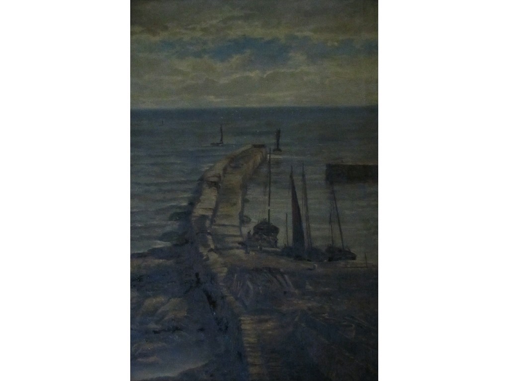 Appraisal: JAMES PATERSON TH CENTURY ST ANDREWS HARBOUR Oil on canvas