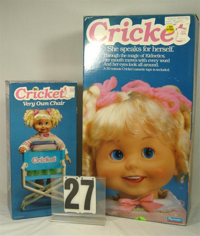 Appraisal: Playmates Cricket Doll talks ok in original box also comes