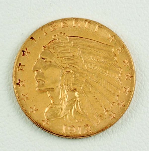 Appraisal: Indian Head Quarter Eagle gold piece CONDITION About Uncirculated Appears