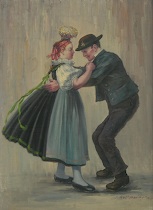 Appraisal: I Kaltmaier Austrian th Century A dancing couple Oil on