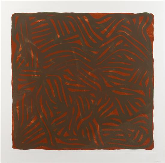 Appraisal: Sale Lot Sol LeWitt American Untitled Brown color lithograph and