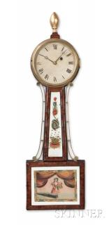 Appraisal: Mahogany Patent Timepiece or Banjo Clock Mahogany Patent Timepiece or