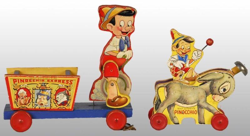 Appraisal: Lot of Fisher Price Disney Pinocchio Pull Toys Description American