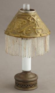 Appraisal: Newcomb College Conical Pierced Brass Shade c Newcomb College Conical