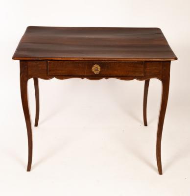 Appraisal: A th Century French provincial walnut writing table fitted a