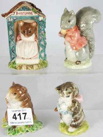 Appraisal: Royal Albert Beatrix Potter Figures Timmy Tiptoes Miss Moppet Miss