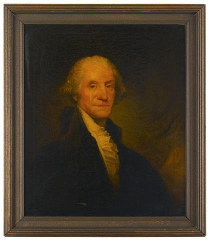 Appraisal: American School th centuryportrait of george washington after Gilbert Stuart