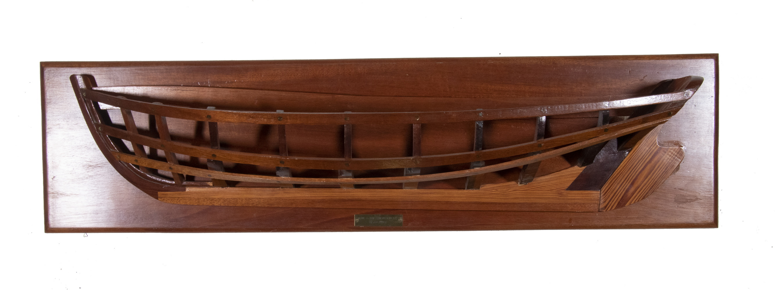 Appraisal: SKELETON HALF HULL BY JOE ALBURY Half-Ribbed Scale Model of