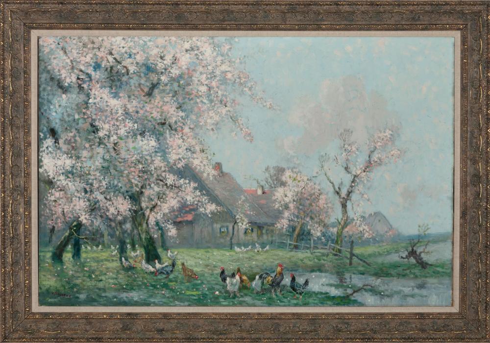 Appraisal: William Clusmann American Illinois - Springtime on the Farm oil