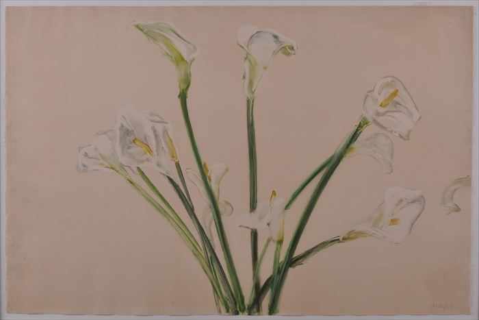 Appraisal: MICHAEL MAZUR b CALLA LILIES Pastel over monotype on paper