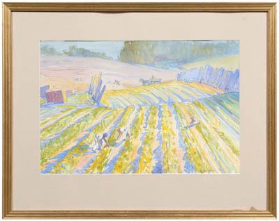 Appraisal: Elwyn George Gowen watercolor Maine Massachusetts - New England farm