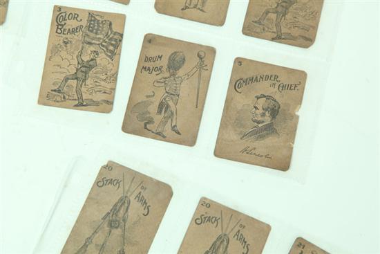 Appraisal: COLLECTION OF CIVIL WAR PLAYING CARDS American probably - Forty-three