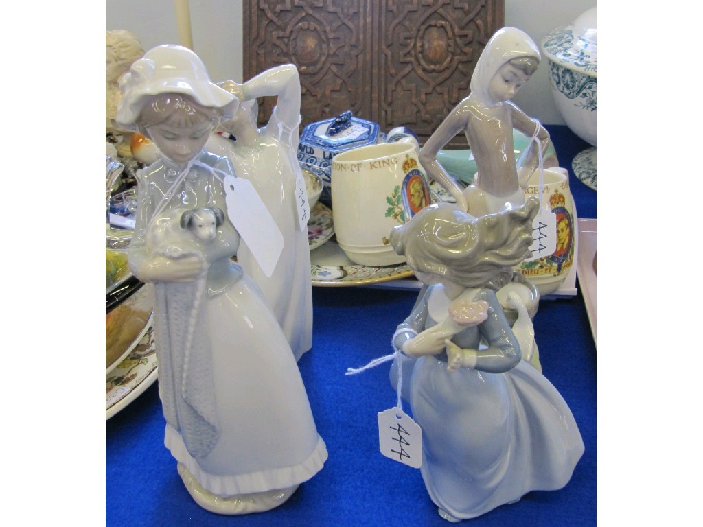 Appraisal: Lot comprising one Lladro two Nao and one other Spanish