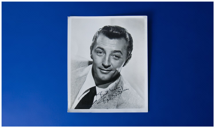 Appraisal: Copy of Robert Mitchum Signed Photograph Signed Best wishes Bob