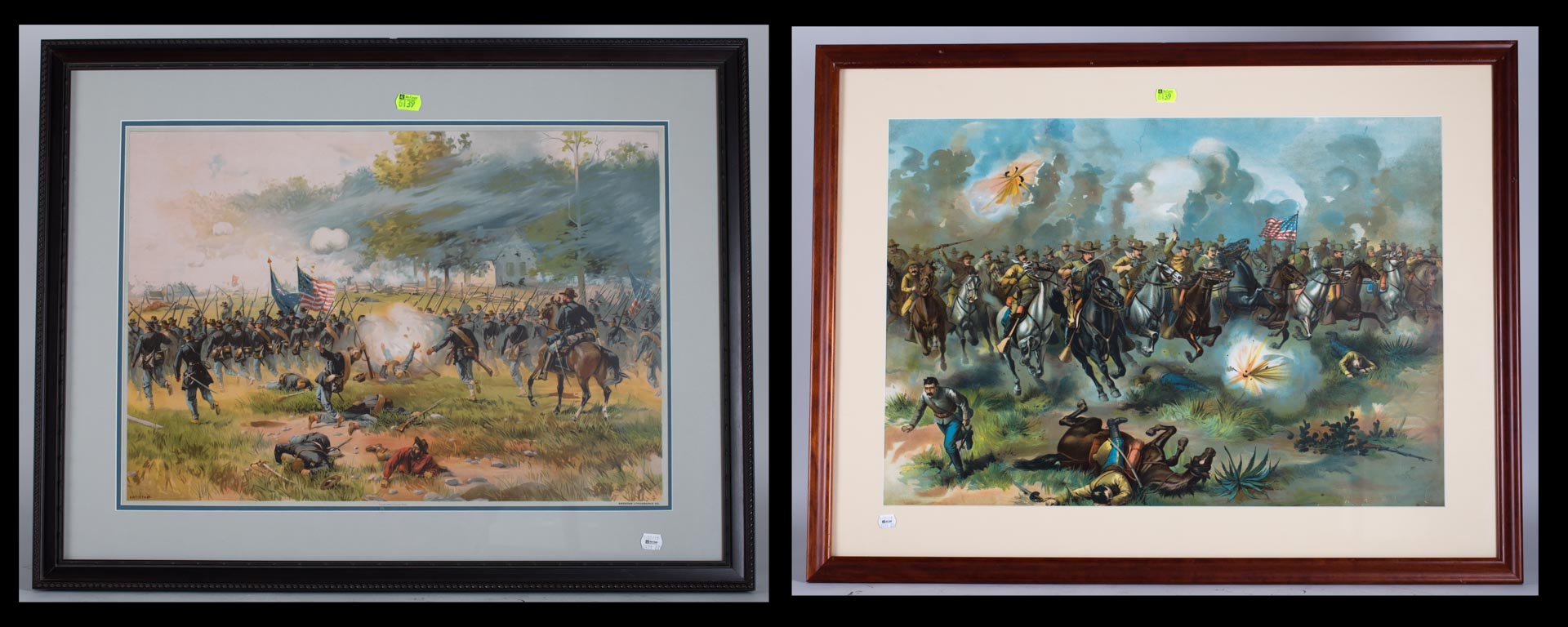 Appraisal: Framed rough riders Civil War prints