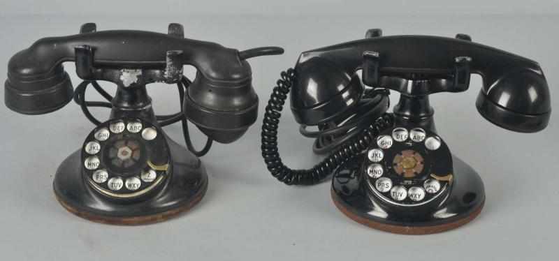 Appraisal: Lot of Western Electric Cradle Telephones Circa Black metal First