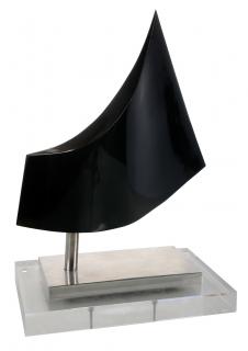 Appraisal: Modern Sailboat Sculpture th century acrylic and stainless steel base