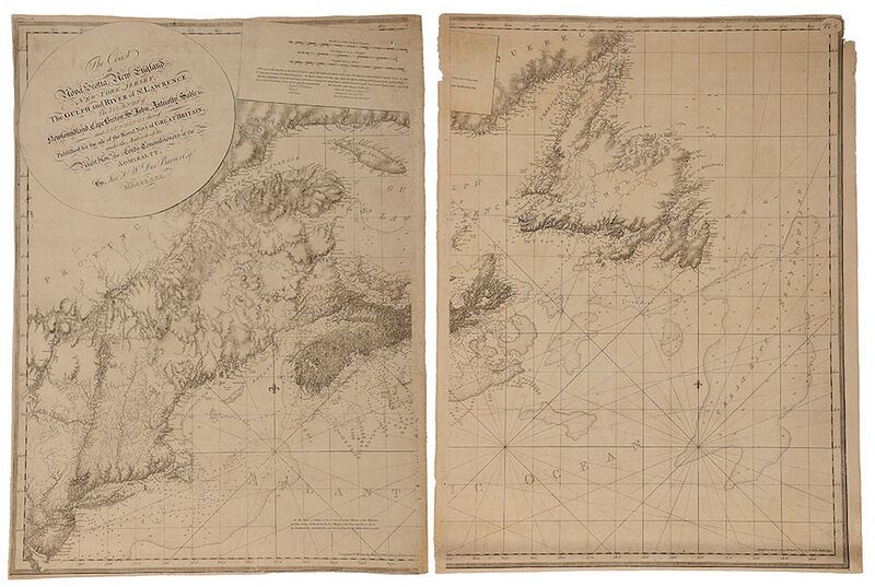 Appraisal: Des Barres - Map of Nova Scotia Joseph Frederick Wallet