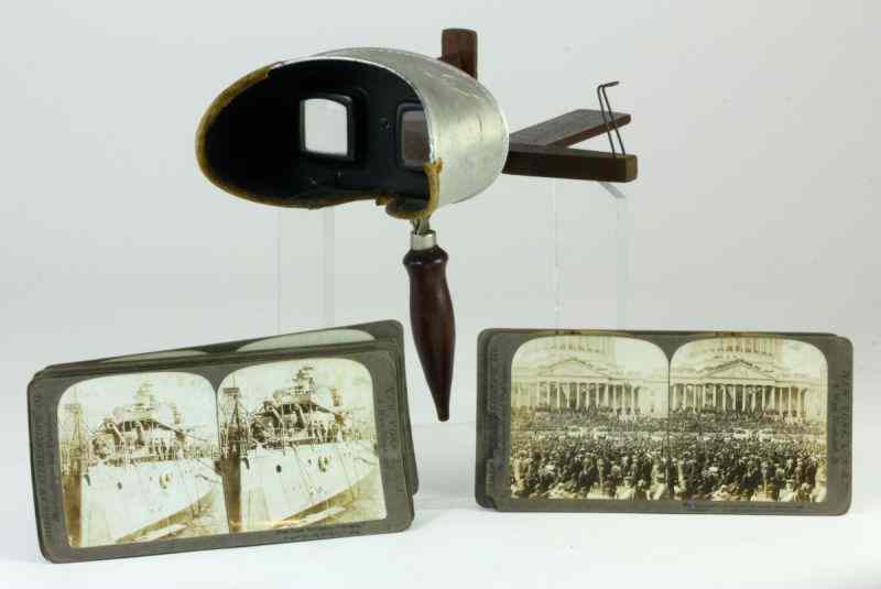 Appraisal: Antique Stereoscope With Presidential CardsUnderwood Underwood stereoscope patented June with