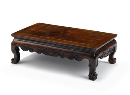 Appraisal: Unusual Chinese export hongmu kang table th century