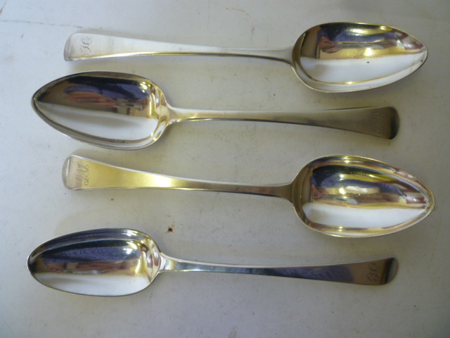 Appraisal: A PAIR OF GEORGE III TABLESPOONS maker's mark WT London