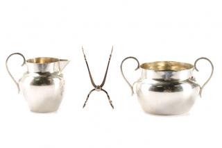 Appraisal: Danish Silver Sugar Creamer Set Jensen Hertz Peter Hertz Danish