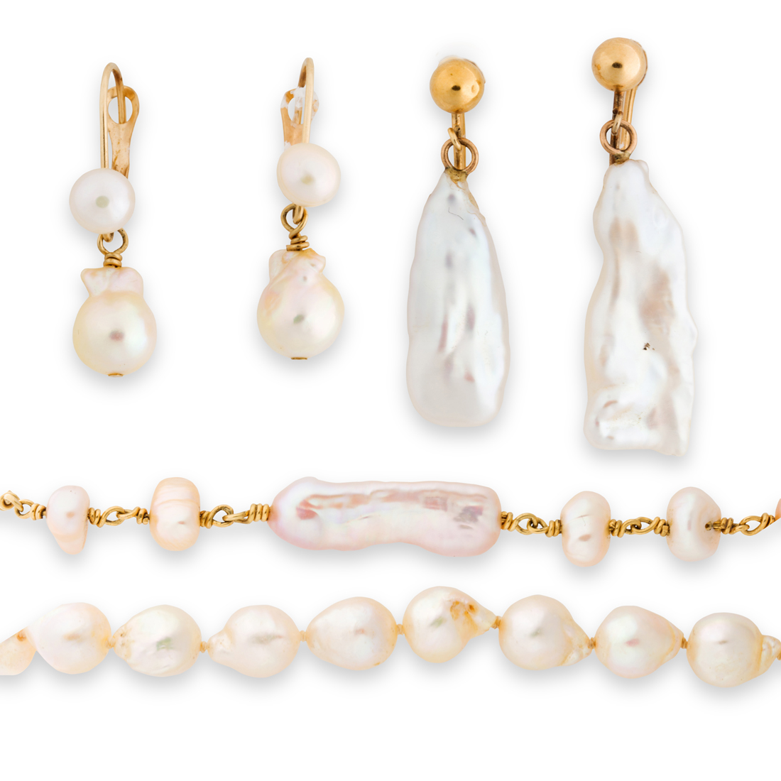 Appraisal: A GROUP OF CULTURED PEARL JEWELRY A group of cultured