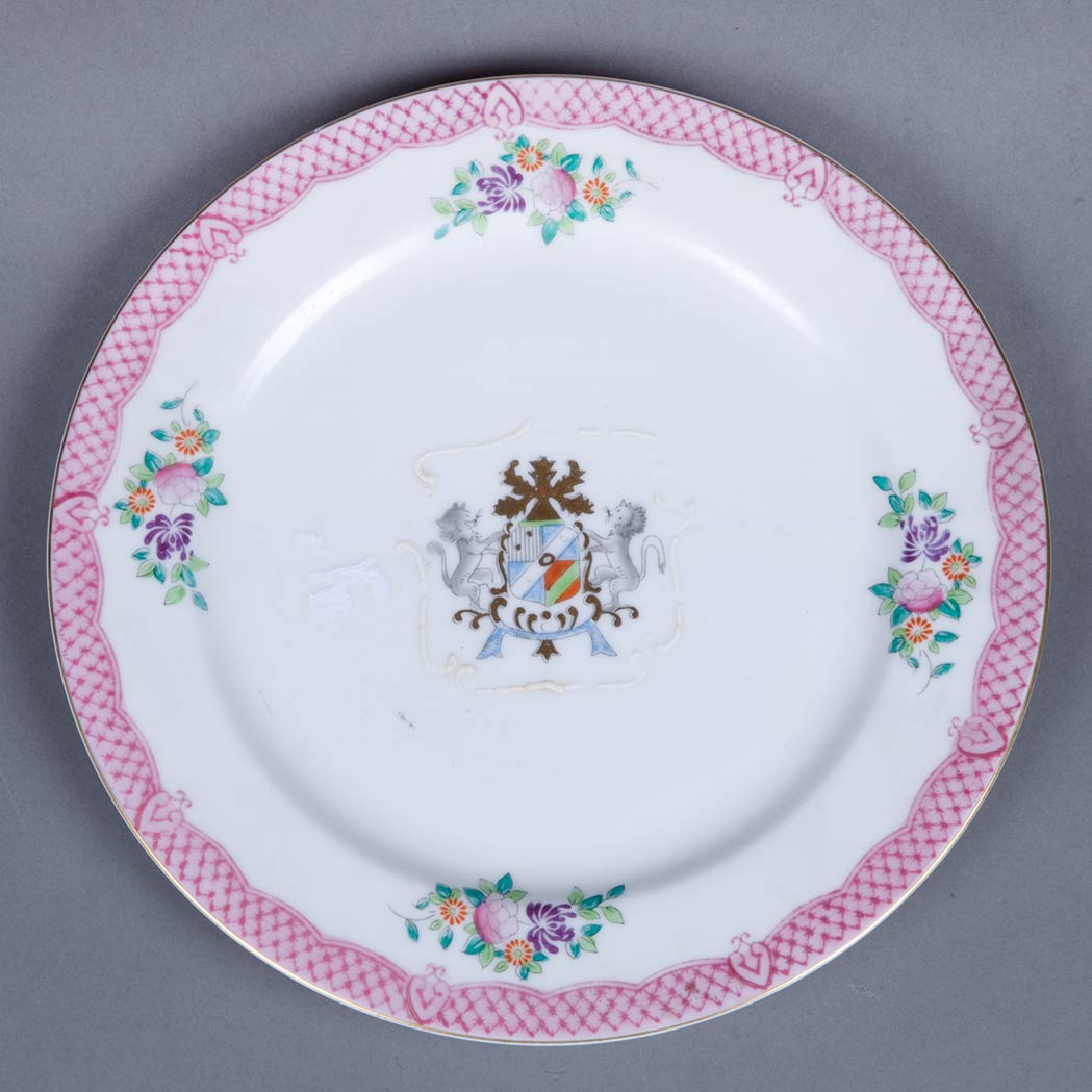 Appraisal: Set of Twelve Chinese Export Style Armorial Porcelain Plates