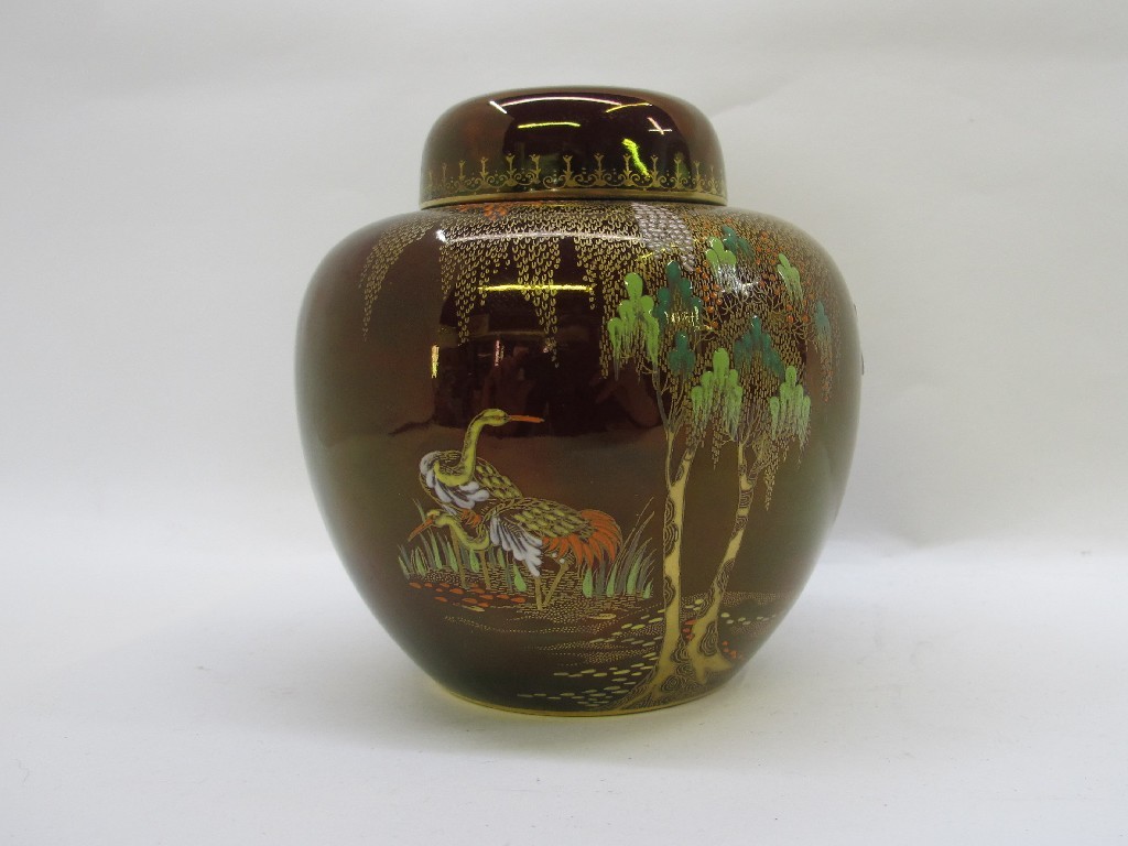 Appraisal: Carlton Ware Rouge Royale New Stork ginger jar