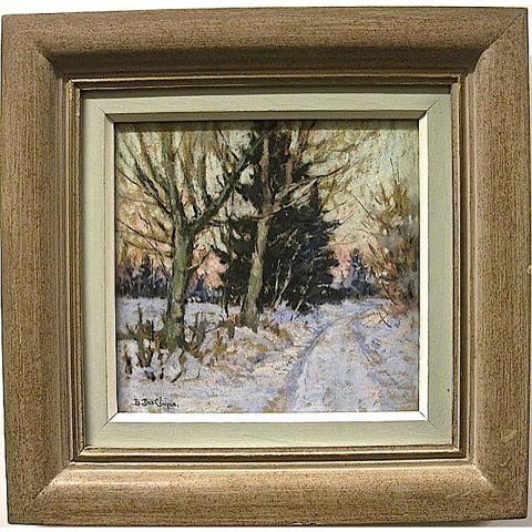 Appraisal: BERTHE DES CLAYES CANADIAN - WINDING ROAD - WINTER PASTEL