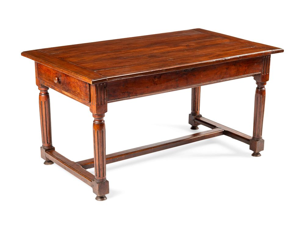 Appraisal: A Louis XVI Walnut Table A Louis XVI Walnut Table