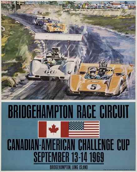 Appraisal: TOTTEN Dale Weaver BRIDGEHAMPTON RACE CIRCUIT Long Island offset lithograph