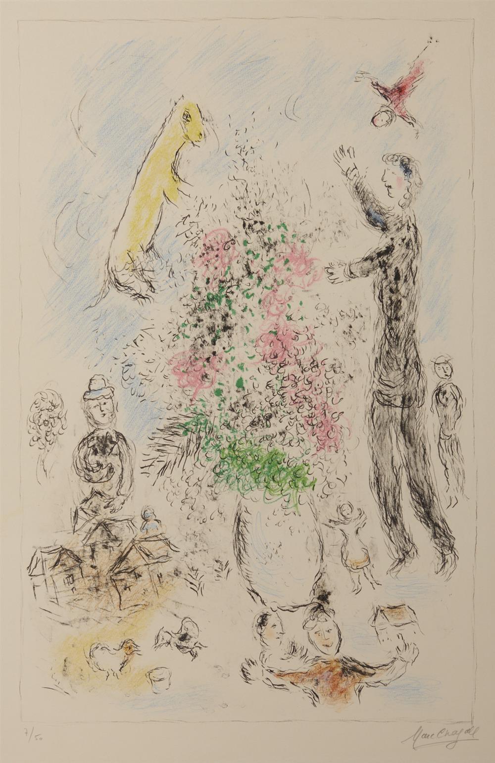 Appraisal: MARC CHAGALL French - Les Lilas M lithograph signed Marc