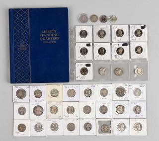 Appraisal: Large Lot Of Quarters Includes Standing Liberty in a Whitman