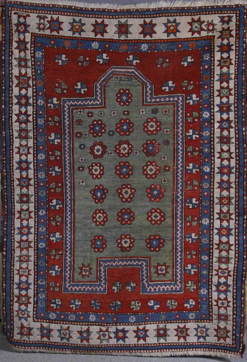 Appraisal: Caucasian Prayer Rug Caucasian Prayer Rug Minor wear ' ''