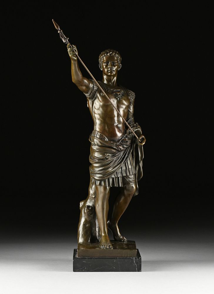 Appraisal: AN ITALIAN SCHOOL BRONZE SCULPTURE AFTER THE ANTIQUE Augustus of