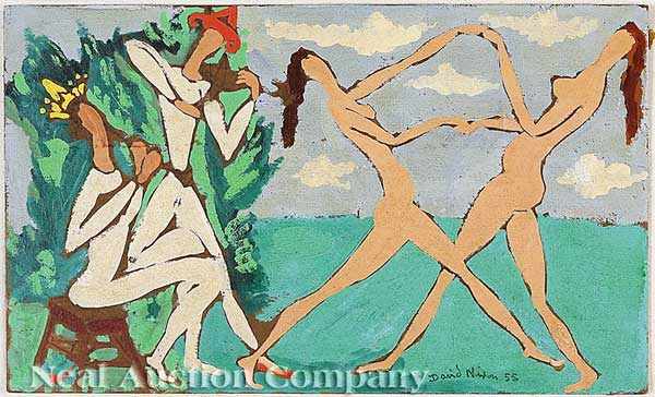 Appraisal: David Sinclair Nixon American Louisiana - Dancing Nudes with Musicians