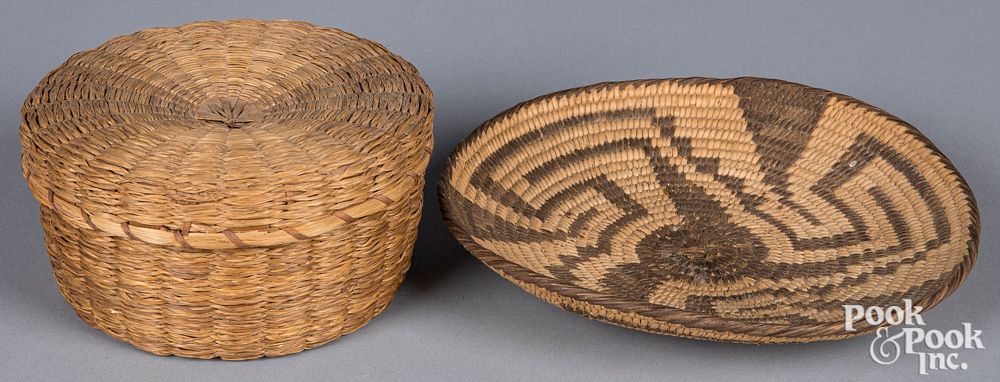 Appraisal: Two Native American Indian baskets Two Native American Indian baskets