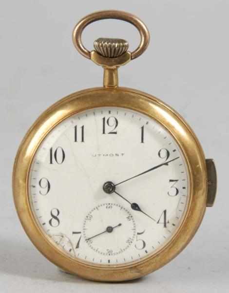 Appraisal: Utmost Open Face Repeater Pocket Watch Description Working a few