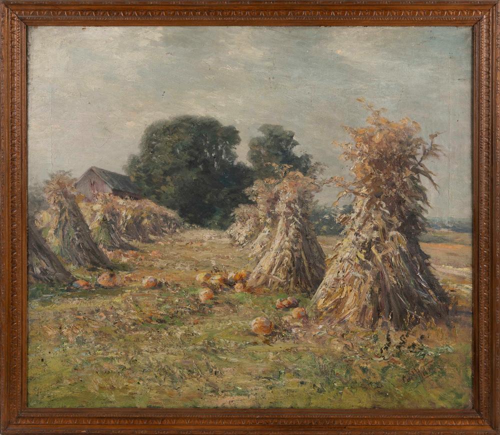 Appraisal: CARL PHILIPP WEBER PENNSYLVANIA GERMANY - THE CORN FIELD OIL