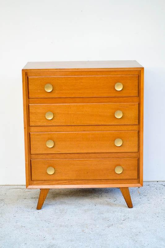 Appraisal: A MID CENTURY FOUR DRAWER CHEST A MID CENTURY FOUR