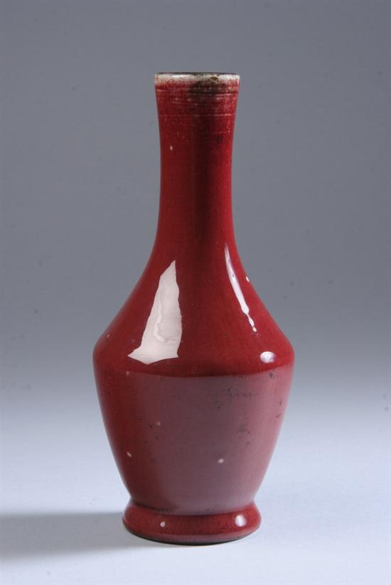 Appraisal: CHINESE COPPER RED PORCELAIN VASE th century - in high