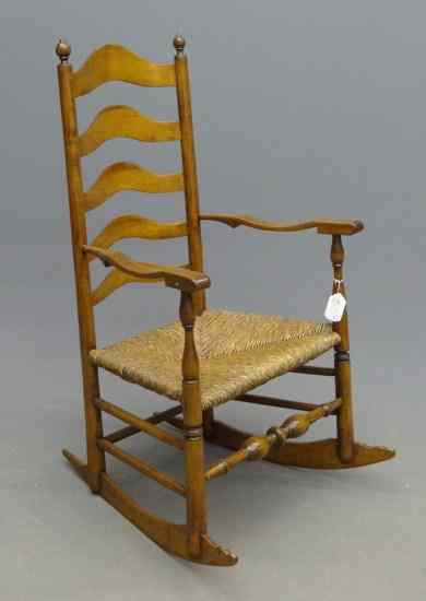 Appraisal: th c Delaware Valley rocking chair '' Seat Ht ''