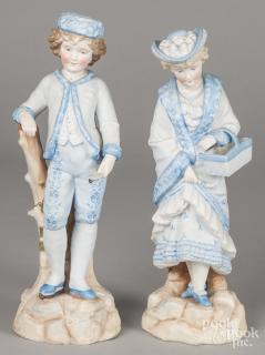 Appraisal: Pair of bisque figures of a boy and girl in