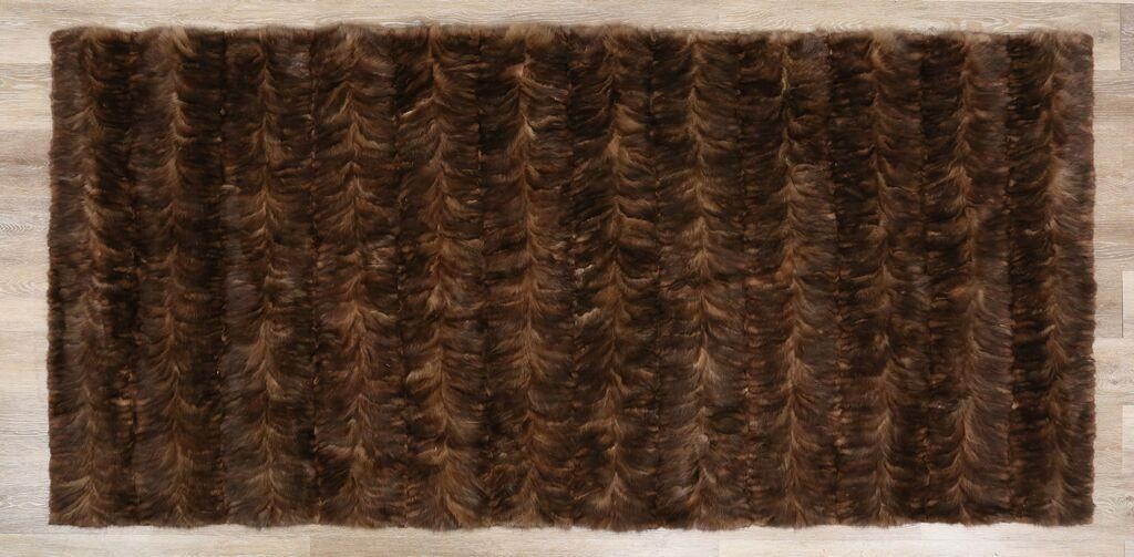 Appraisal: Mink fur blanket or rug No backing Tear at seam