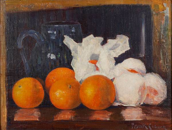 Appraisal: Frank Coburn American - Wrapped oranges on a table signed