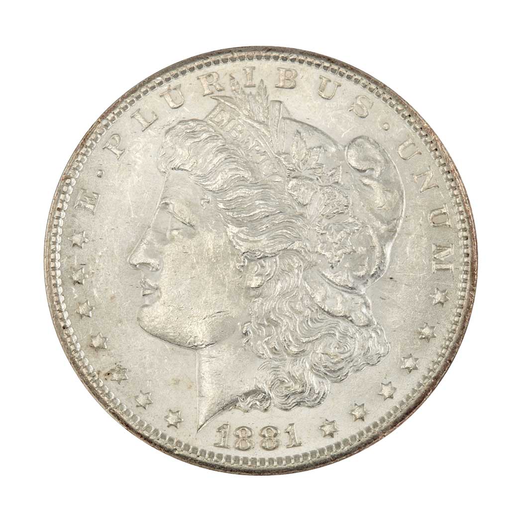 Appraisal: CC Morgan Dollar Choice Brilliant Uncirculated example with pleasing frosty