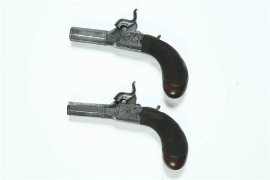 Appraisal: PAIR OF SMALL PERCUSSION PISTOLS England th century Signed Blanch