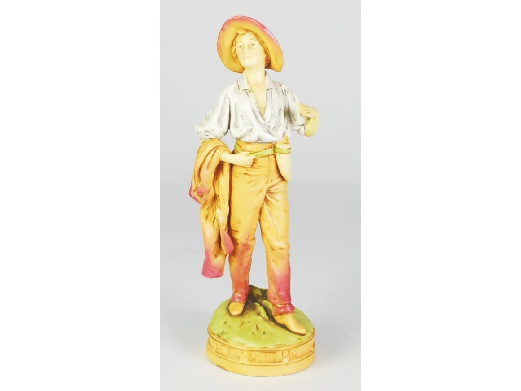 Appraisal: ROYAL DUX STYLE AUSTRIAN PORCELAIN FIGURE OF A YOUNG MAN