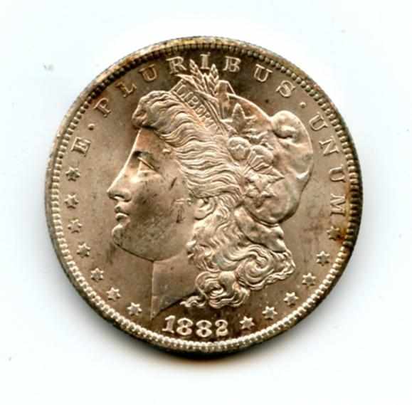 Appraisal: -CC A sharp Uncirculated example with colorful toning covering about